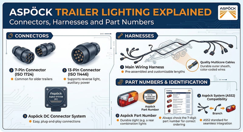 Aspöck Trailer Lighting Explained: Connectors, Harnesses and Part Numbers